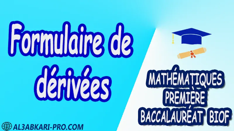 La dérivation Mathématiques Mathématiques biof mathématiques 1 ère Bac 1ère Bac Sciences Expérimentales 1 ère Bac Sciences et Technologies Électriques 1ère Bac Sciences et Technologies Mécaniques 1ère Bac Sciences Économiques et Gestion exercice de math exercices de maths maths en ligne prof de math exercice de maths math exercice maths maths en ligne maths inter superprof maths professeur math cours de maths à distance Fiche pédagogique Devoir de semestre 1 Devoirs de semestre 2 maroc Exercices corrigés Cours résumés devoirs corrigés exercice corrigé prof de soutien scolaire a domicile cours gratuit cours gratuit en ligne cours particuliers cours à domicile soutien scolaire à domicile les cours particuliers cours de soutien des cours de soutien les cours de soutien professeur de soutien scolaire cours online des cours de soutien scolaire soutien pédagogique