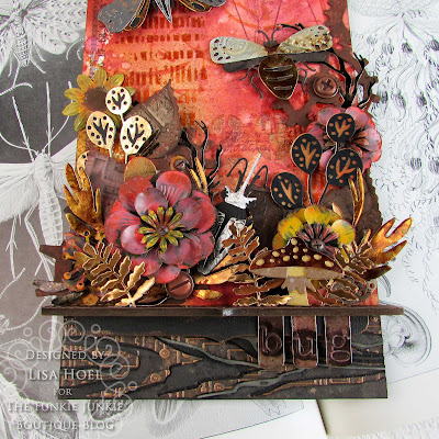 Lisa Hoel for The Funkie Junkie - Industrial Challenge #creativejuicefreshsqueezed #tim_holtz #sizzix #mymakingstory #thefunkiejunkie #thefunkiejunkieboutique #frillyandfunkie