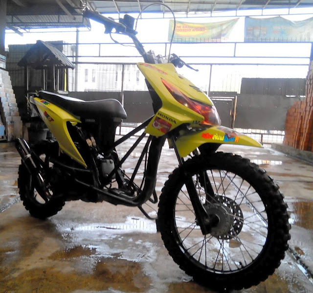 modifikasi, motor, matic,jadi, trail, biayaa hemat,