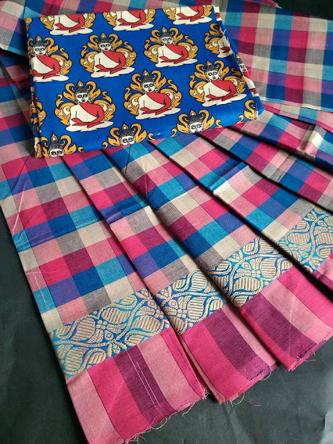 Chettinad cotton checked sarees