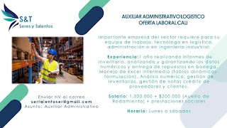 📂 Empleo en Cali HOY como Auxiliar Administrativo 💼 |▷ #SiHayEmpleo