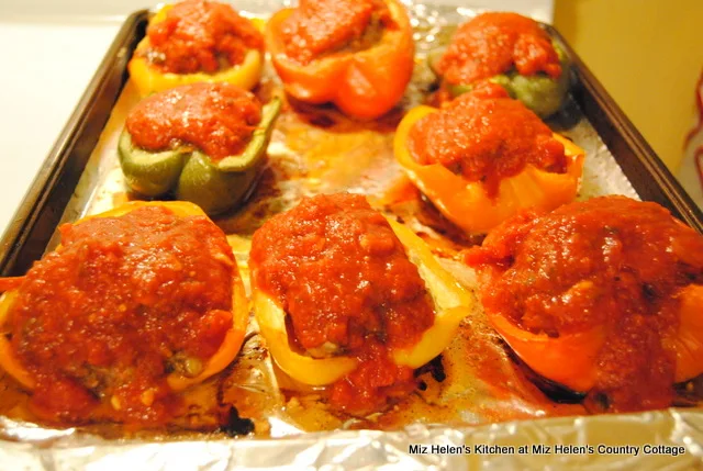 Italian Stuffed Peppers at Miz Helen's Country Cottage