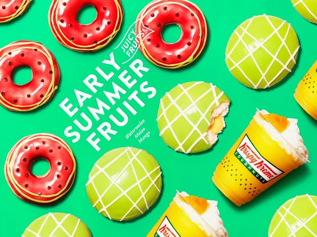 Donuts limitados EARLY SUMMER FRUITS  na Krispy Kreme