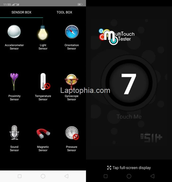 Sensorbox for Android & Multitouch Tester Realme 2