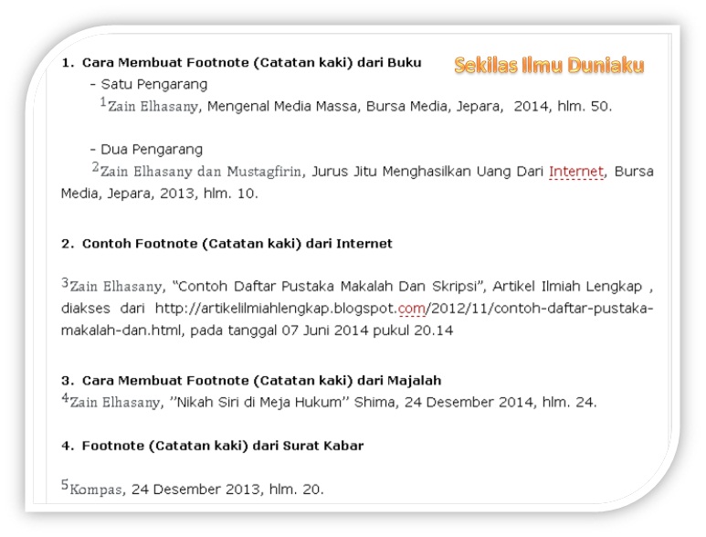 Mengenal Dan Membuat Footnote Dan Endnote Catatan Kaki 