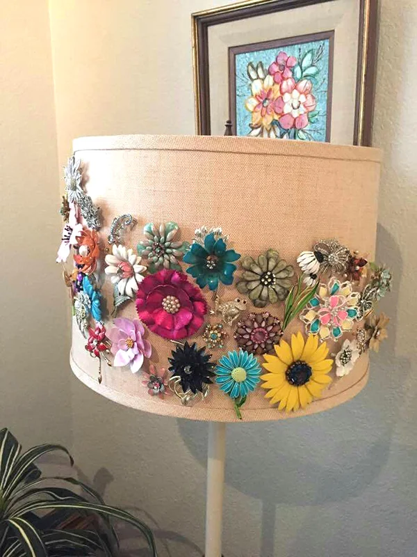 Add Some Bling to a Boring Lamp Shade