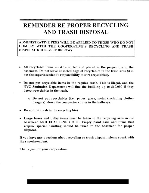 New York City Recycling Notice