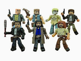 The Walking Dead Minimates Series 7 Action Figures - Negan, Marauder Leader Chris, Jesus, Dwight, Zombie Holly, Rick & Scavenger Leader Derek