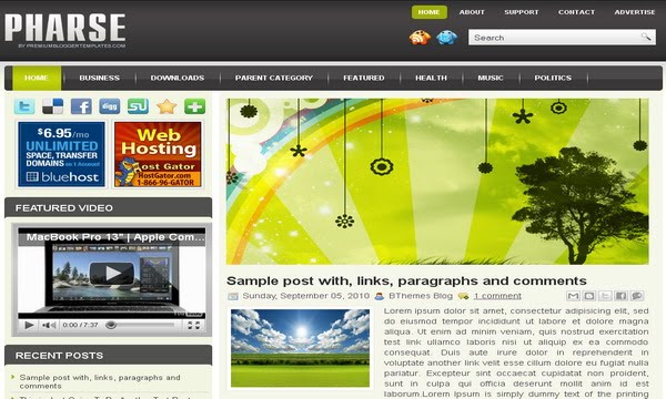 Pharse Blogger Template