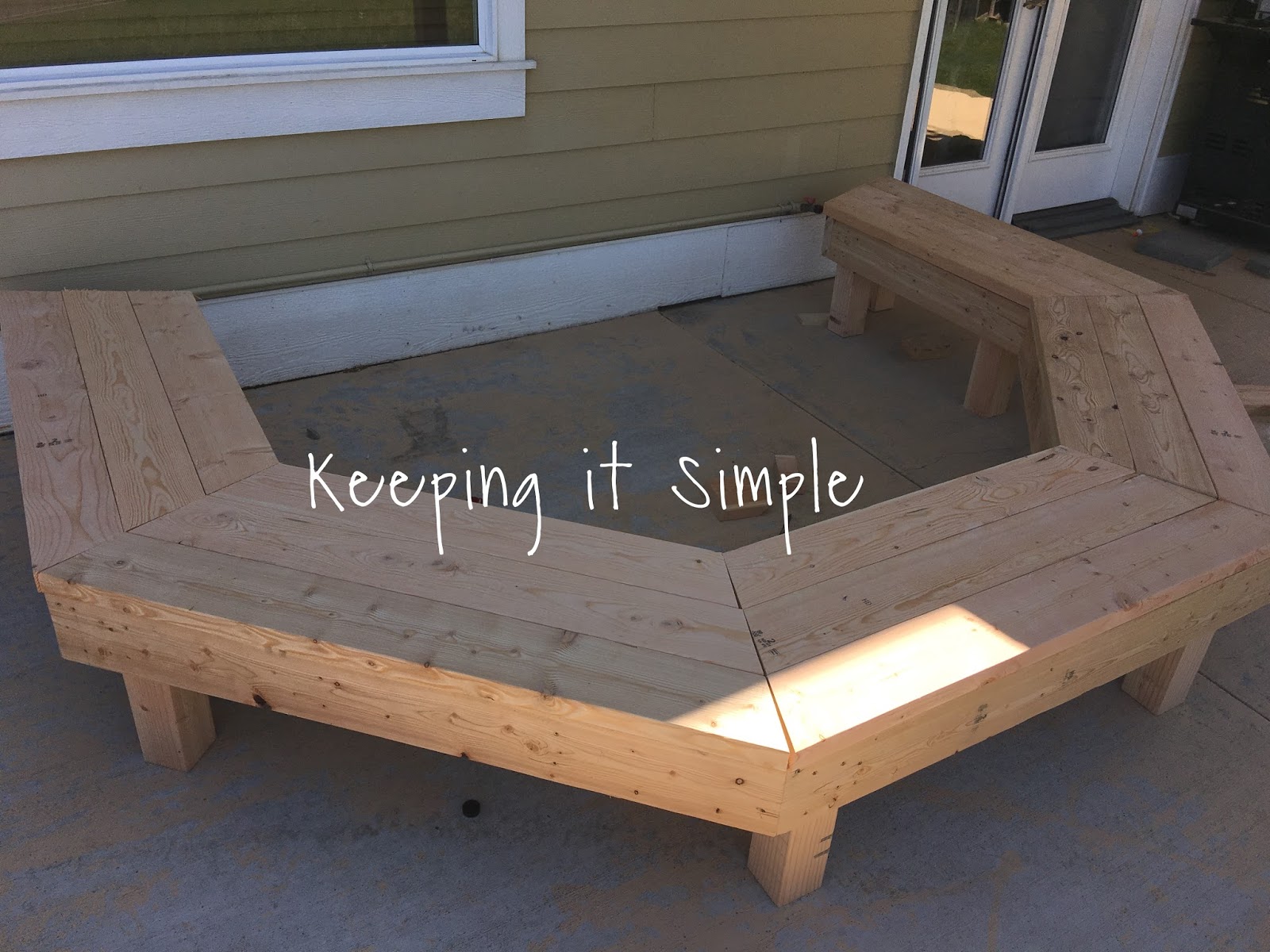 Diy Fire Pit Bench With Step By Step Insructions Keeping It Simple