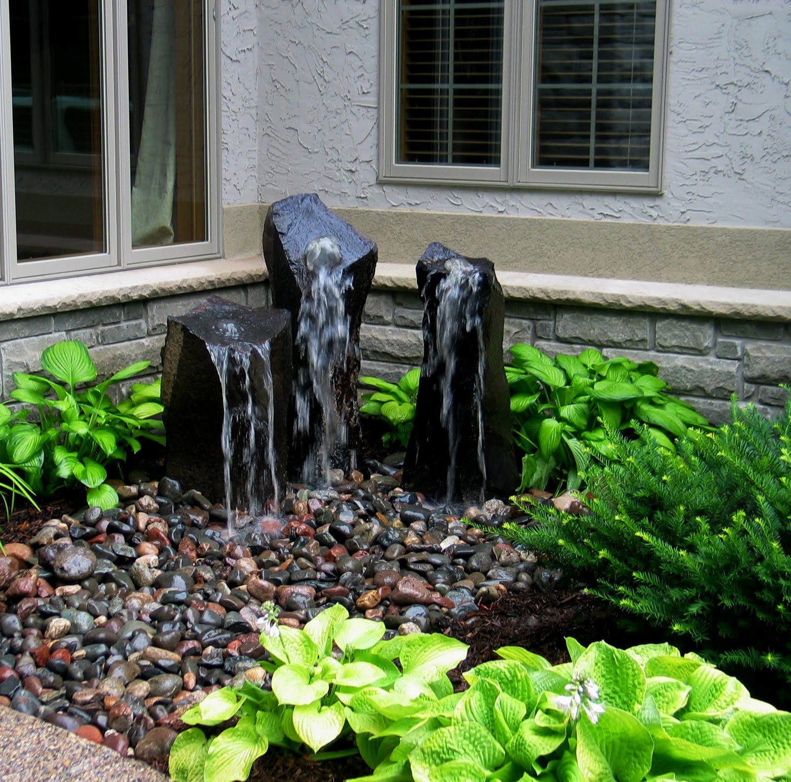 landscape ideas for small backyard Pondless Rock Water Features | 1600 x 1582