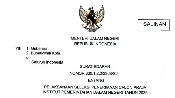 Jadwal dan Persyaratan Pendaftaran Calon Praja IPDN Tahun 2025
