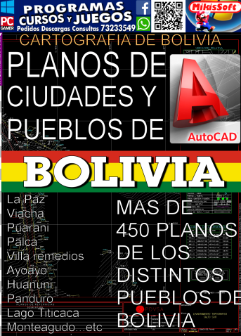 PLANOS DE CIUDADES Y PUEBLOS DE BOLIVIA PARA AUTOCAD