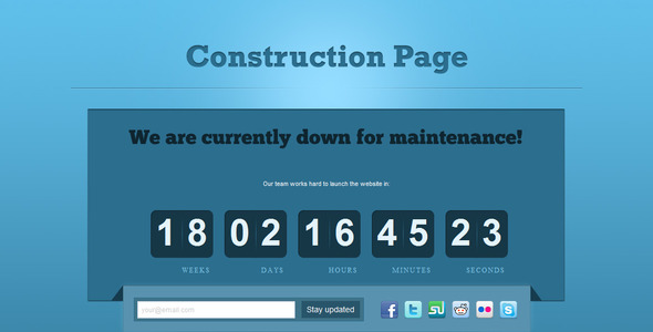 Construction Page - Under Construction Specialty Pages