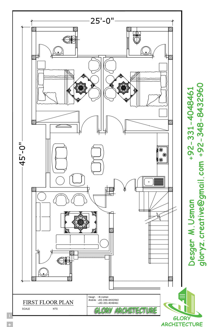 25x45 House  plan  elevation  3D view 3D elevation  house  