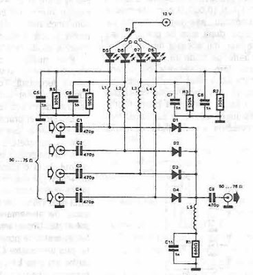 Selector Antennas using PIN Diodes Circuit Diagram