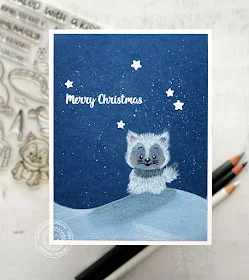 Sunny Studio Stamps: Polar Playmates Fluffy Husky Christmas Card by Vanessa Menhorn