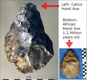 erectus hand axes Calico and African