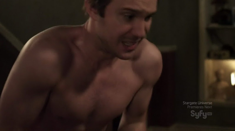 Sam Huntington Shirtless on Being Human s1e08