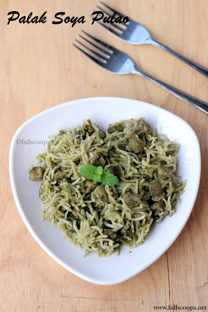 Palak Soya Pulao