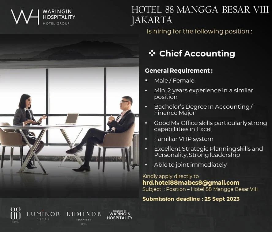 Chief Accounting Waringin Hospitality Hotel Group