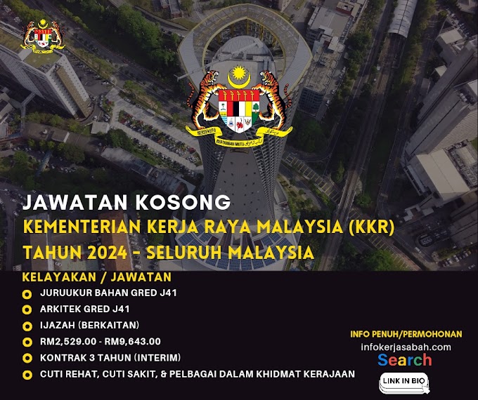 Jawatan Kosong Kementerian Kerja Raya Malaysia Seluruh Malaysia