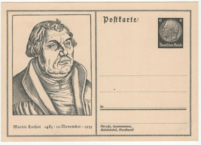 Postcard, Deutsches Reich, Martin Luther