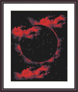 Solar eclipse cross stitch - Tango Stitch