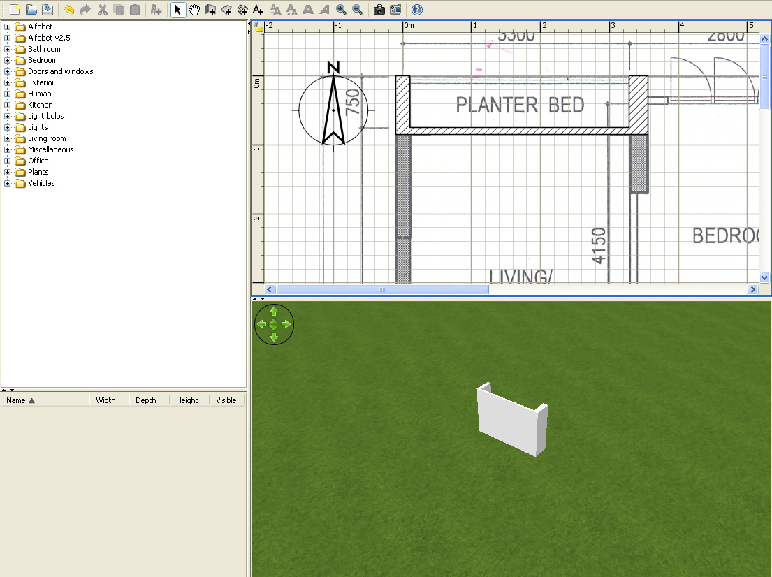 Constructing our first wall of the planterbed title=