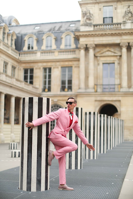 MEN IN PINK SUITS