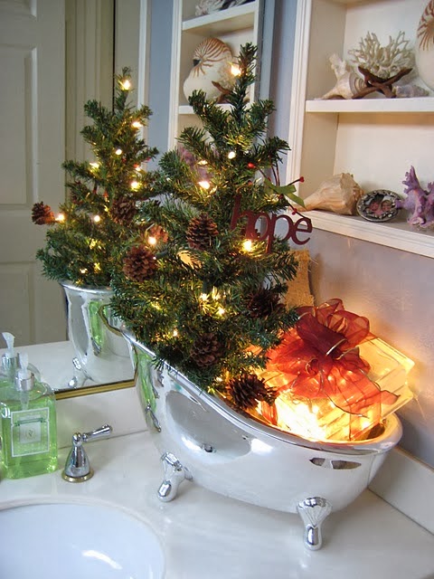 Shabby in love: Bathroom decorating ideas for Christmas