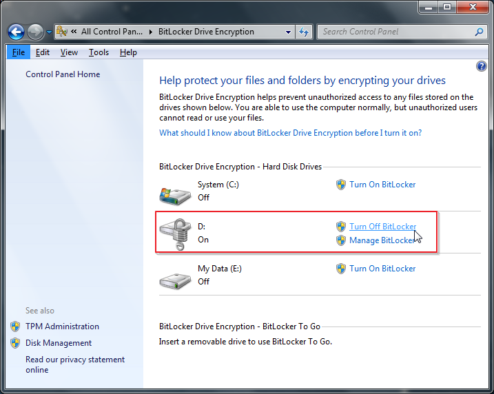 Cara Mengunci Drive Dengan BitLocker Drive Encryption