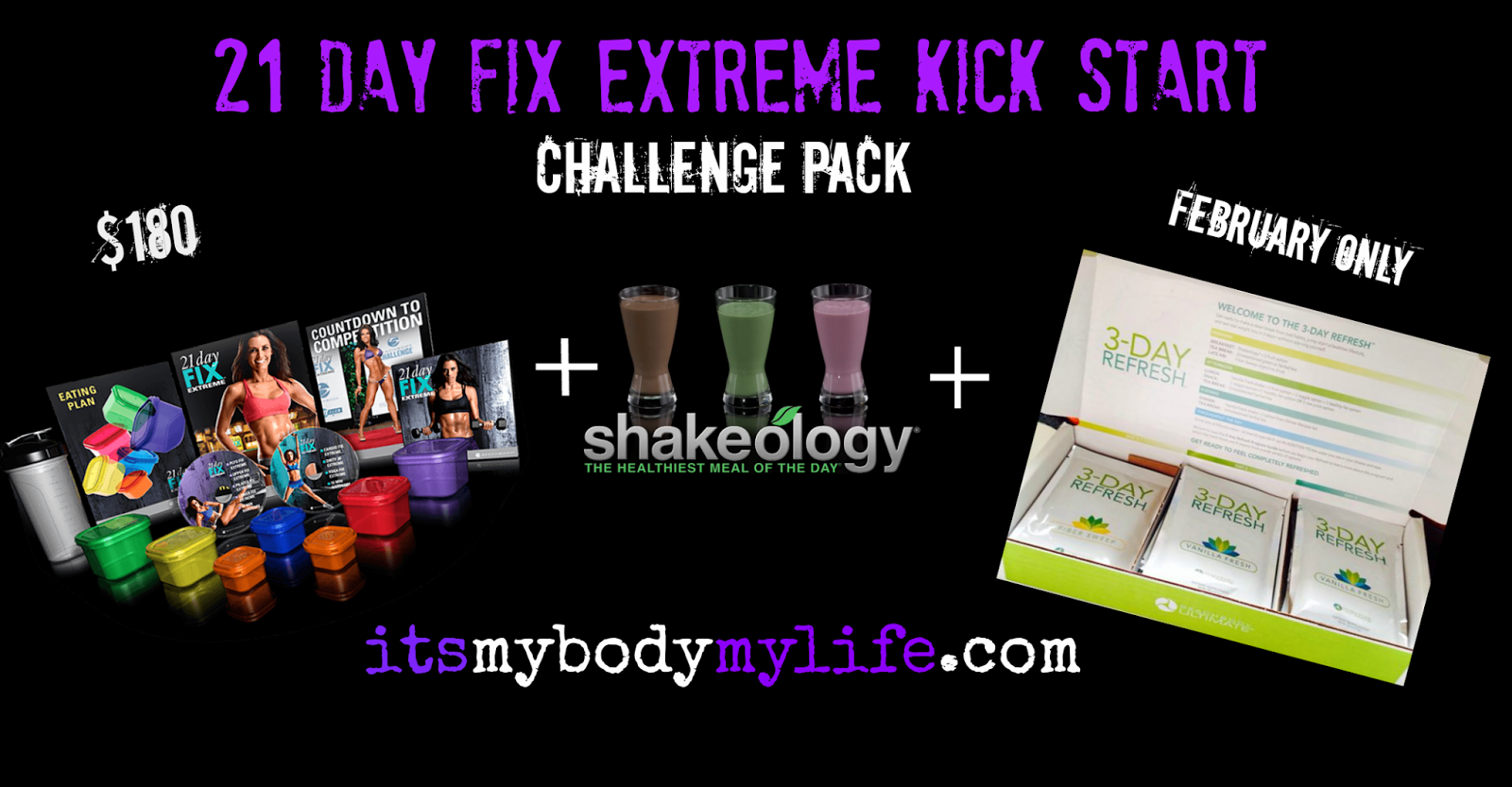21 day fix extreme kick start, challenge pack, 3 day refresh, 21 day fix extreme, 