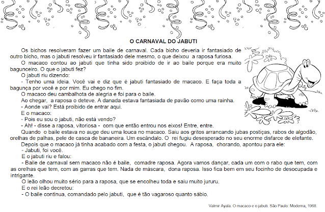 Texto O CARNAVAL DO JABUTI png