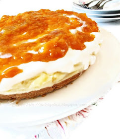 Dolci golosità: Cheesecake alle albicocche con ricotta e crema pasticcera