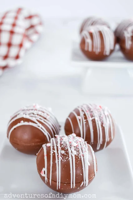 hot chocolate bombs on a plate