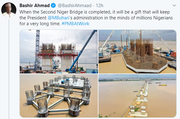 Nigerians tackle Presidential aide, Bashir Ahmed for Saying Second Niger Bridge is A Gift from Buhari