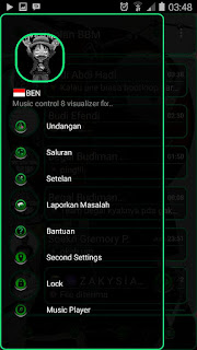 Download BBM Tranparan Green Line V2.10.0.31 APK