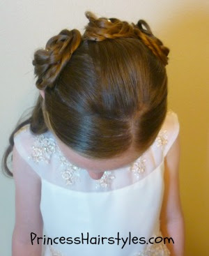 flower girl hairstyle top view