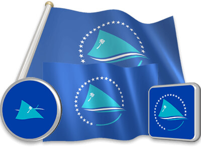 Pacific Community flag animated gif collection