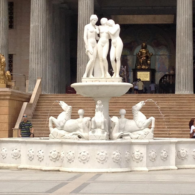 a fountain at Temple of Leah