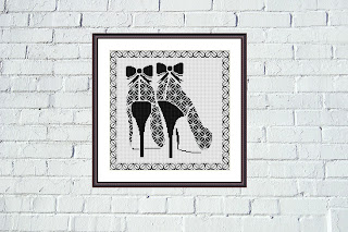 High heels cross stitch pattern - Tango Stitch