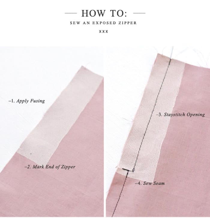 How to Sew an Exposed Zipper