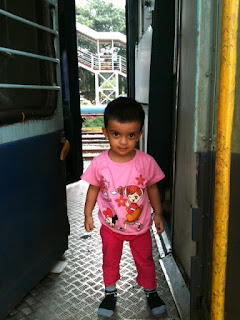 Anisha on the train