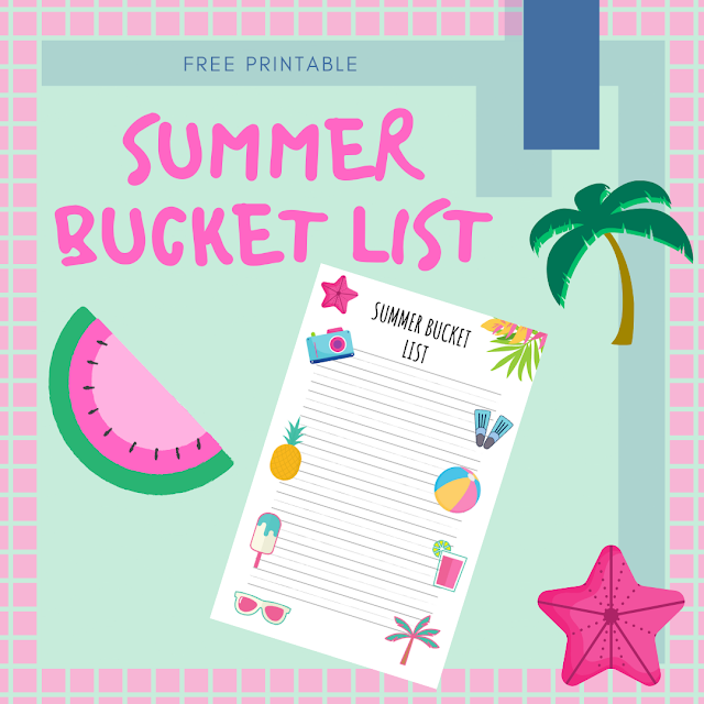 Summer Bucket List - free printable