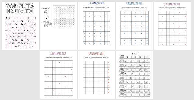 Aprender jugando con fichas de números del 1 al 100: consejos y material para imprimir descargable pdf