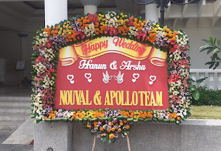 bunga papan pernikahan hotel majapahit surabaya