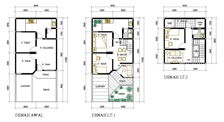 Contoh selanjutnya type rumah modern 36 dengan 2 lantai desain 2013 