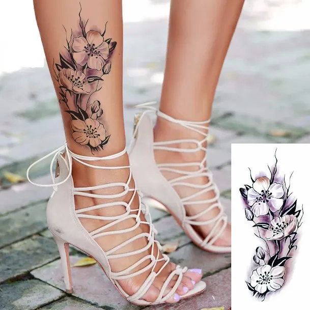 Temporary Flower Tattoo Body