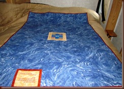 Back of Corrie &  Dean's Cuddle Quilts